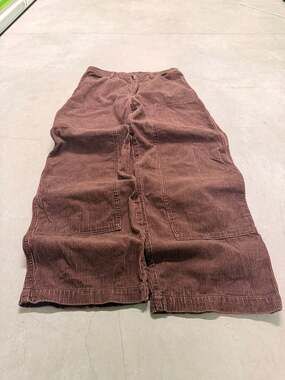 No Boundaries Brown double knee Corduroy Wide-Leg Carpenter Pants